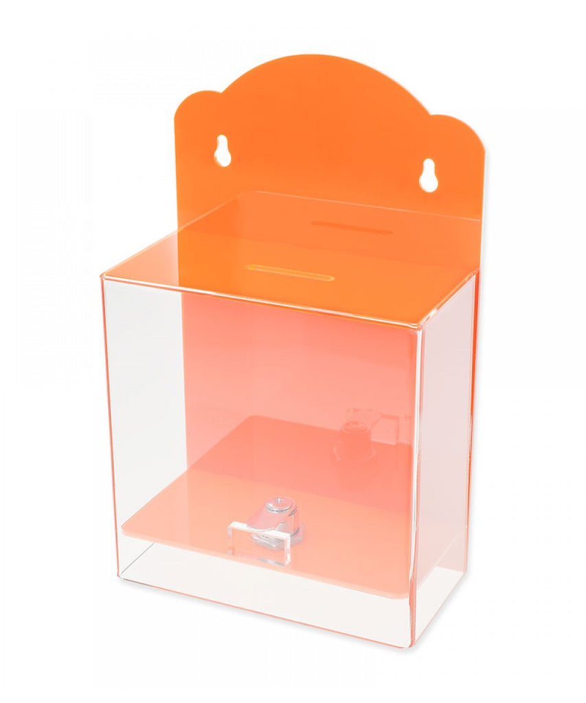 Wall Mount Donation Box with Clear Face