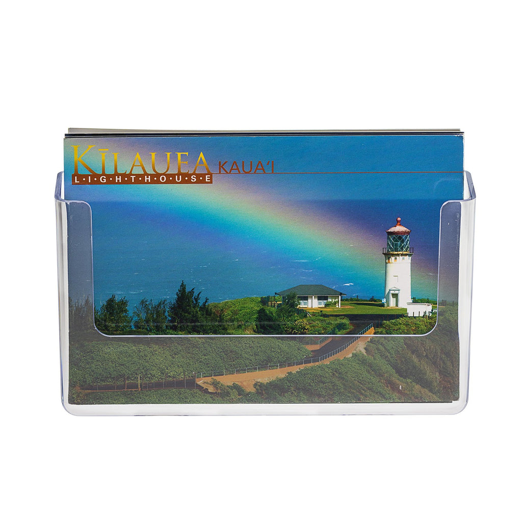 Window Glass Mount Postcard Holder, 6" Wide